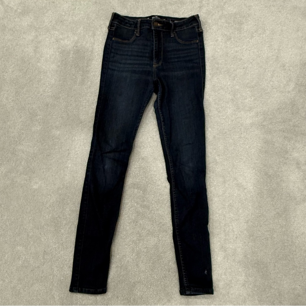 Hollister Women's Dark Blue Skinny Jeans